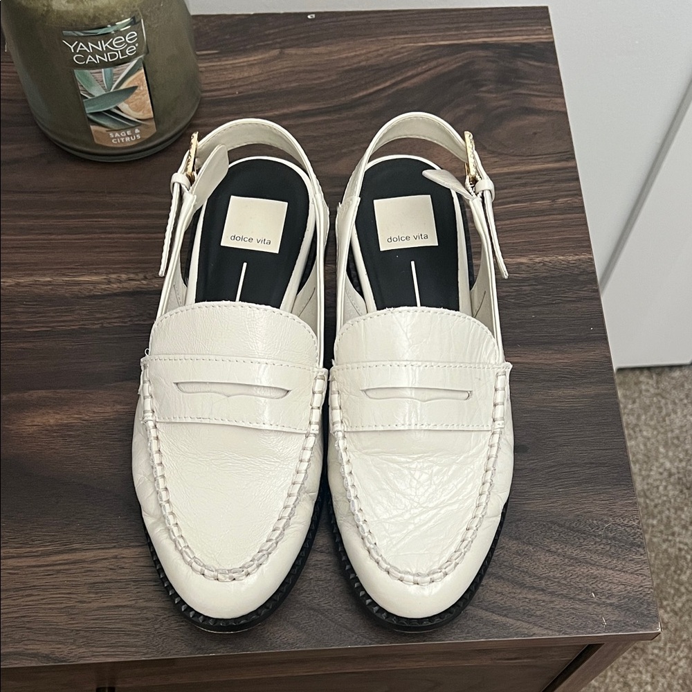 Dolce Vita Cream Slingback Loafers